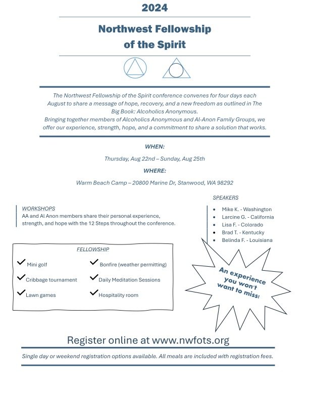 Northwest Fellowship of the Spirit conference flyer