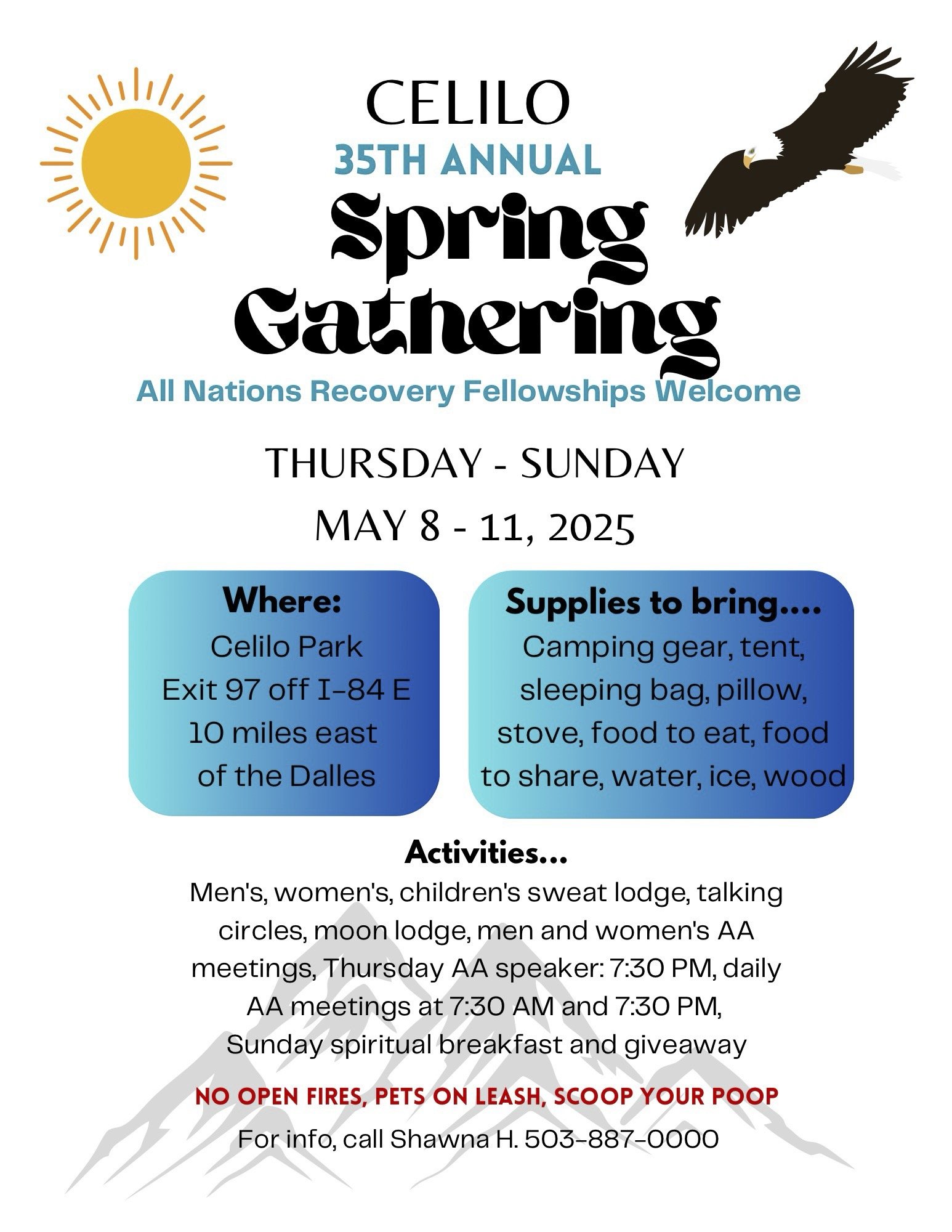 Celilo 35th Annual Spring Gathering flyer
