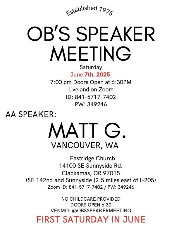 OBs Flyer June 2025 Flyer for June 2025 OB's Speaker Meeting