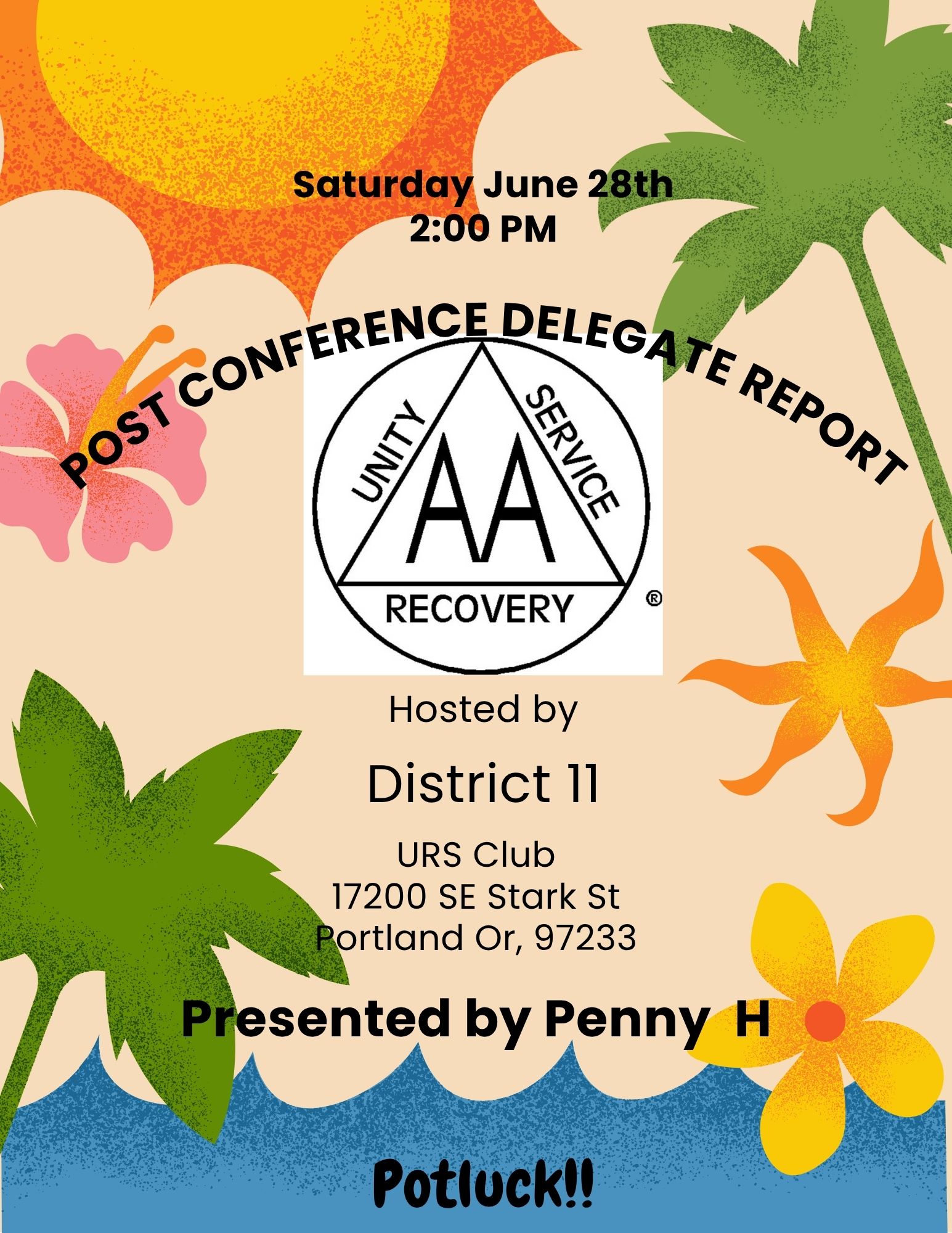 Flyer for District 11 Delegate Report