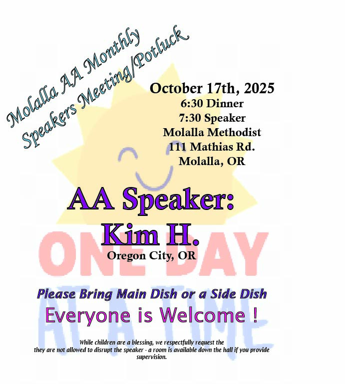 Mollala Speaker-Oct 2025 Mollala Speaker Meeting flyer - October 2025