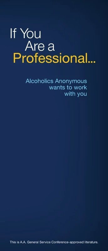 Click to download AA Pamphlet for Professionals