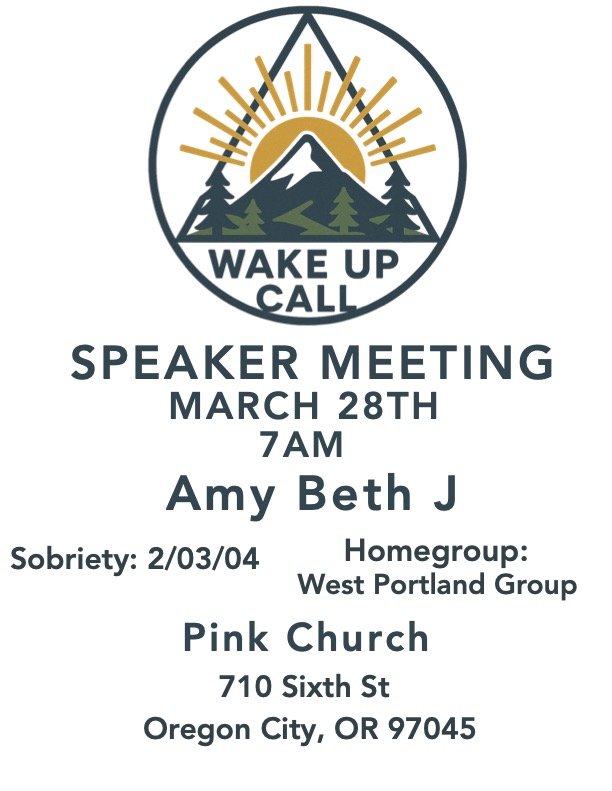 Flyer for Wake Up Call Speaker Meeting