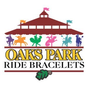 Oaks Park ride bracelets logo