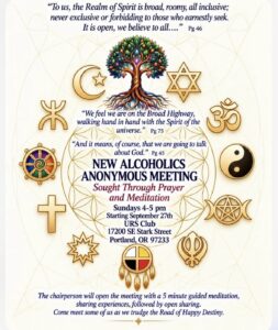 New meditation meeting flyer