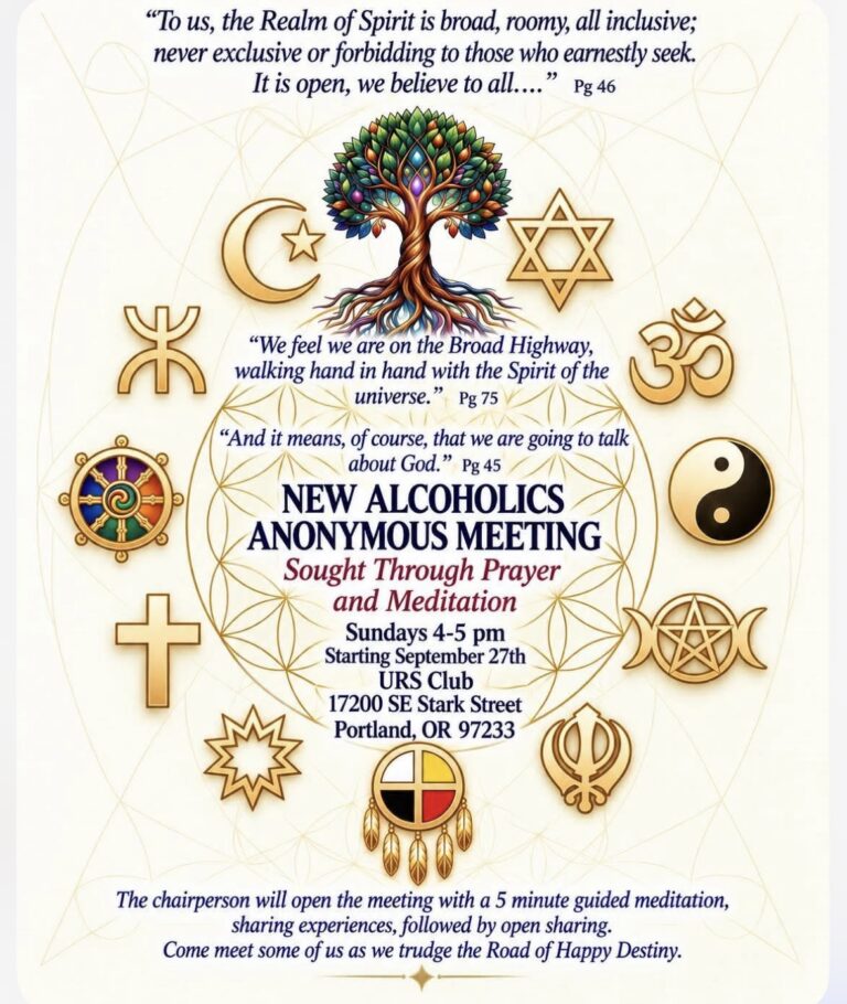 New meditation meeting flyer